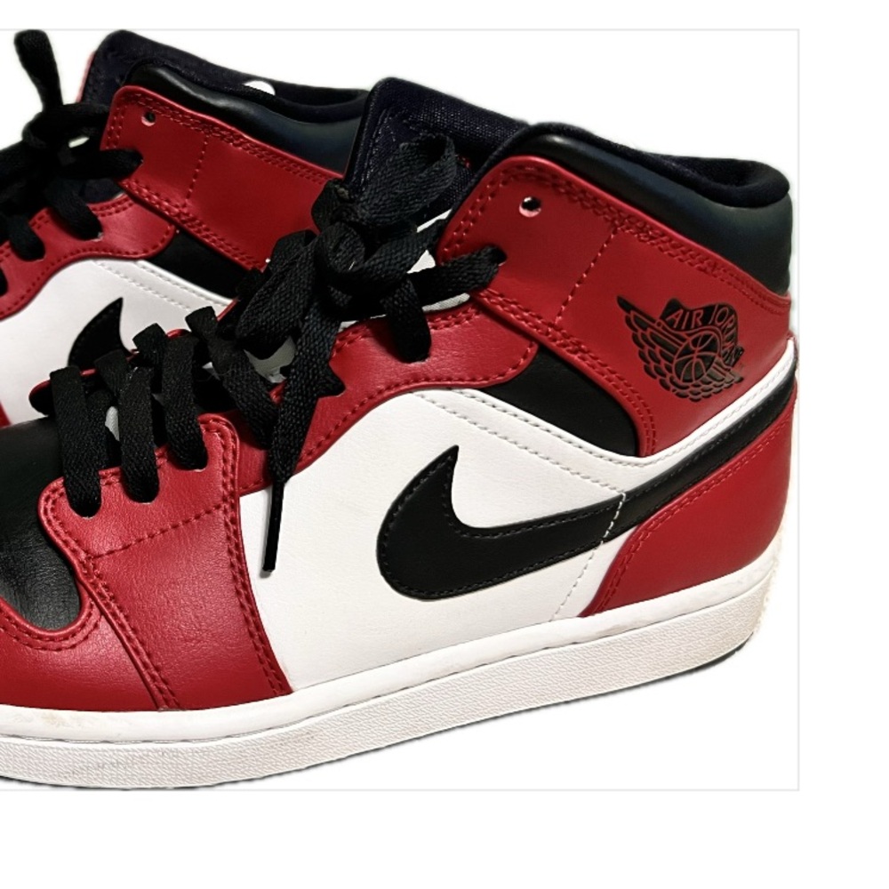 Red and Black High-Top Sneakers